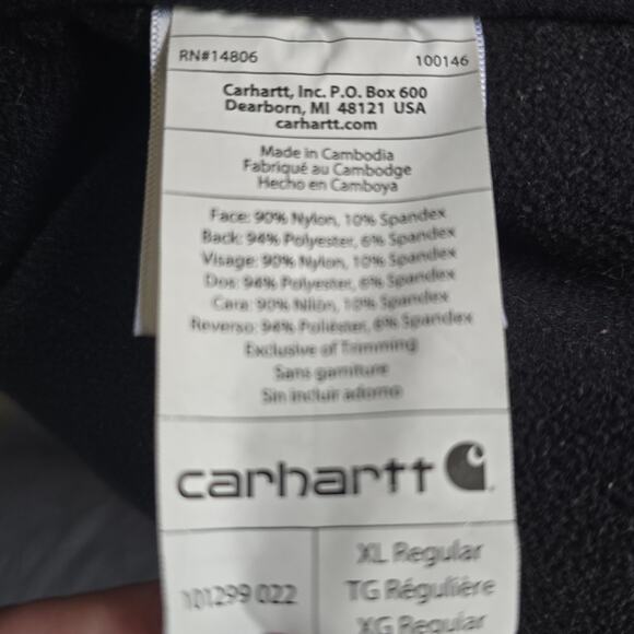 Carhartt Men's Crowley Soft Shell Jacket Charcoal, Size XL - Picture 5 of 6
